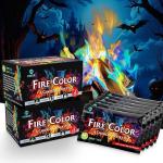 MEKER Fire Color Changing Packets - Fire Pit, Campfires,Bonfire - Magic Colorful Changing Fire - Perfect Fire Camping Accessories for Kids & Adults (24 Pack)