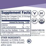 Vimergy Organic Liquid Zinc (115 ml) 57 Servings Immune Support & Metabolism Boost Vegan Gluten-Free Non-GMO