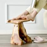 WELLAND Tree Stump Stool 14" Natural Live Edge Side Table Cedar Stump Mushroom Stool for Indoor & Outdoor Use