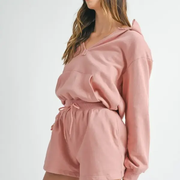 MABLE French Terry Hooded Romper